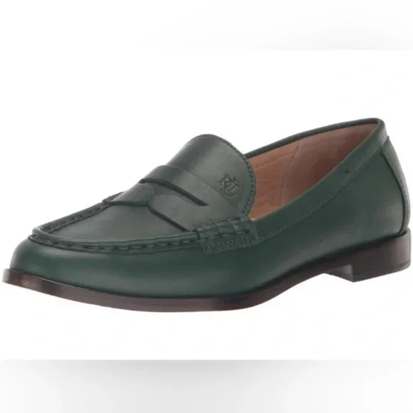 Ralph Lauren Women's Dark Green Loafers - Picture 1 of 4